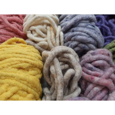 Cordone In Lana Cardata Diametro Grosso - Colori Assortiti