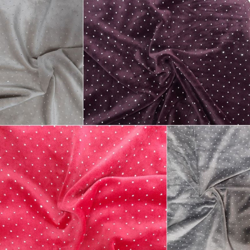 Velluto Stretch Con Strass