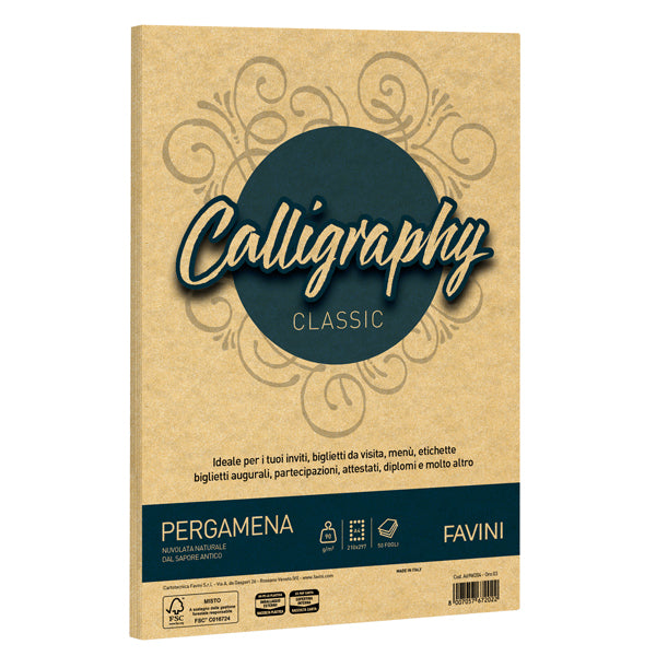 Carta Calligraphy Pergamena - A4 - 90 gr - Favini - conf. 50 fogli