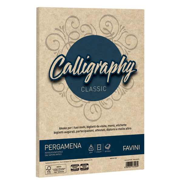 Carta Calligraphy pergamena - A4 - 190 gr - Favini - conf. 50 fogli