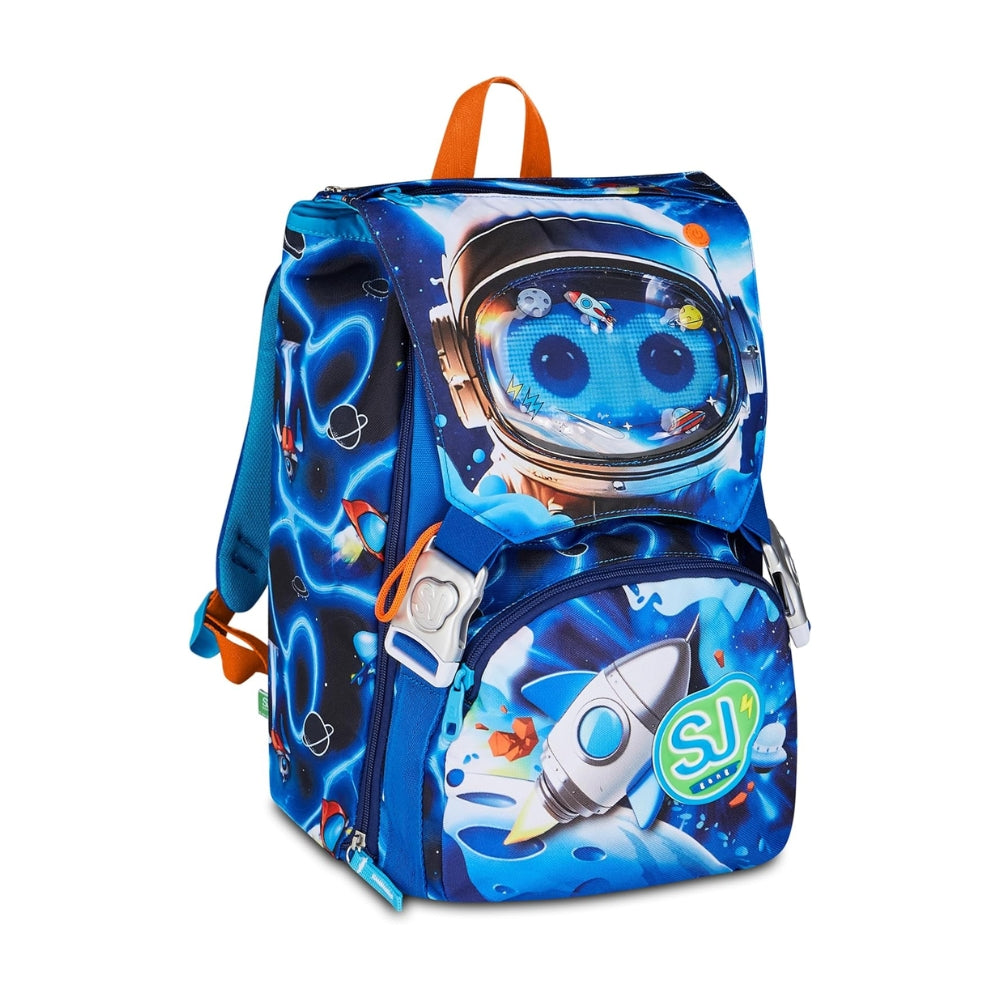 Sj Gang Style Jam Gang Zaino Scuola Estensibile Big Space Led Boy – Blu, 24 L