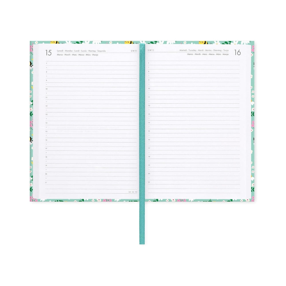 Agenda Giornaliera Medium 16 Mesi Settembre 2026 – Dicembre 2027 Legami Bee Green