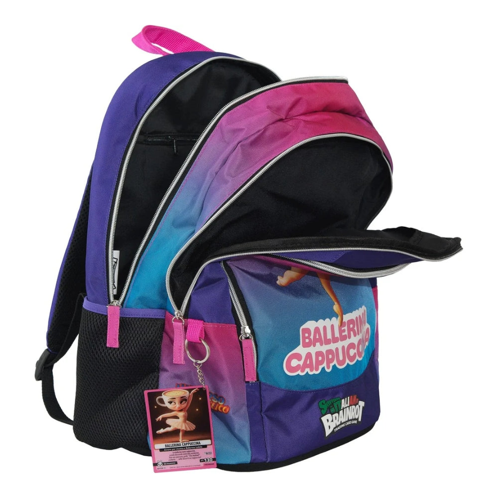 Zaino Organizzato Skifidol Italian Brainrot Ballerina Cappuccina