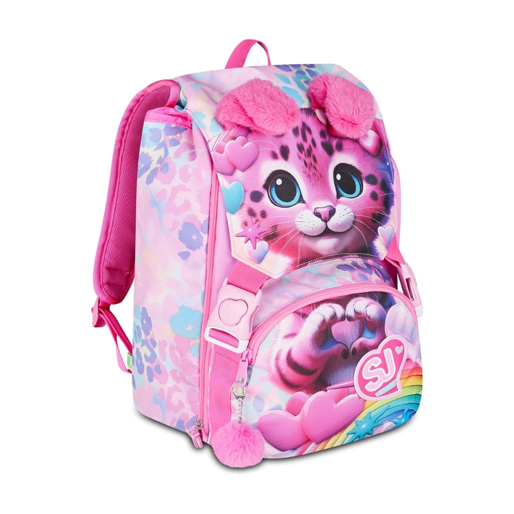 Sj Gang Style Jam Gang Zaino Scuola Estensibile Big Heart Buddy Girl - Rosa, 24 L