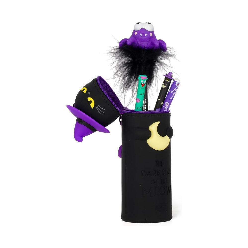 Legami - Kawaii Astuccio Scuola Halloween 2025 in Morbido Silicone, Black Kitty (Limited Edition)