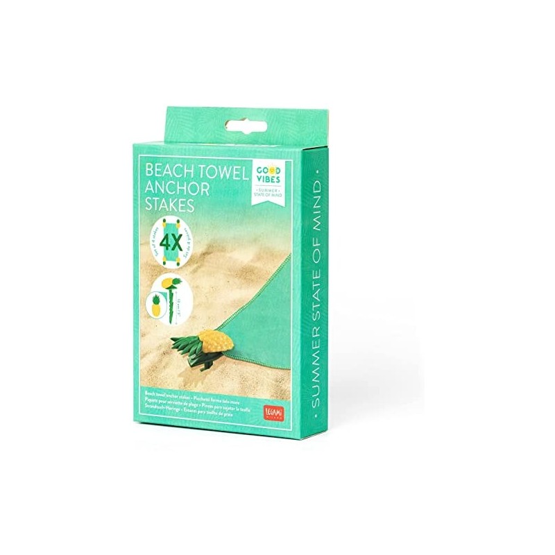 4 Picchetti Ferma Telo Mare - Pineapple - Legami