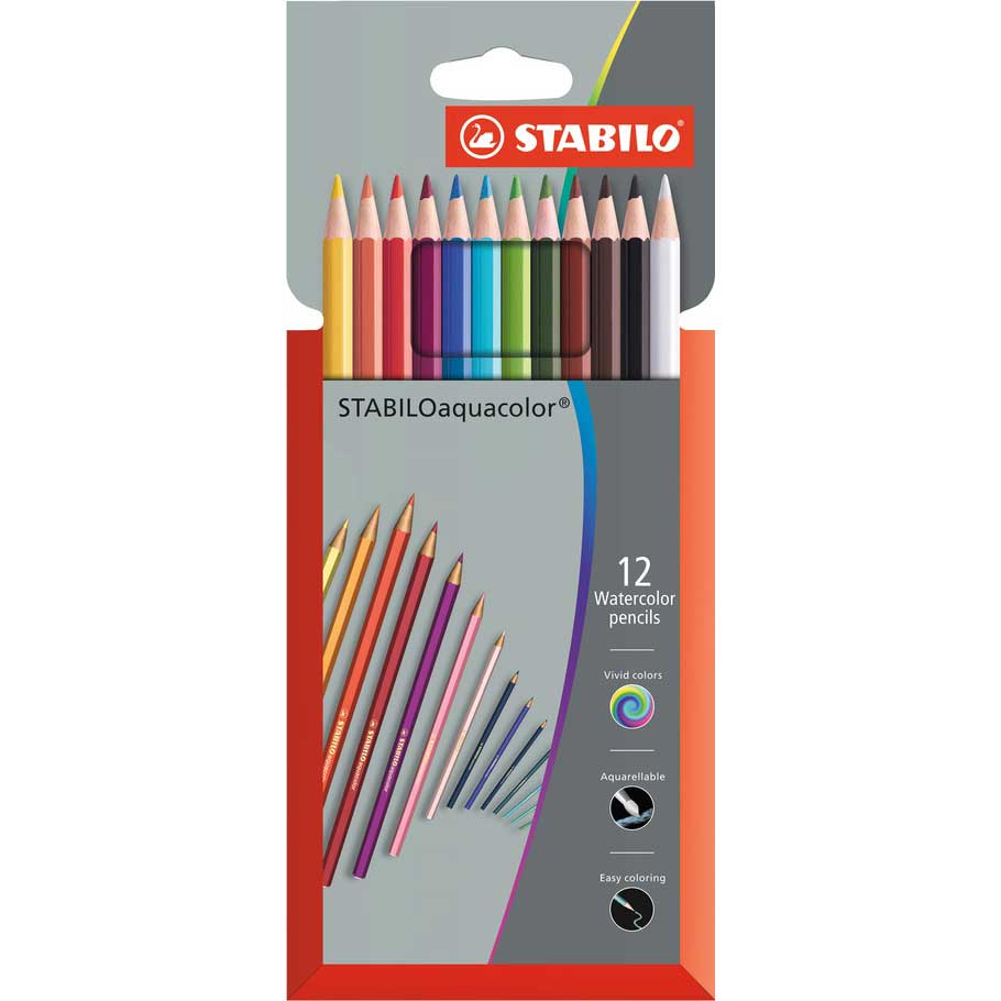 STABILO aquacolor – Matite Colorate Acquerellabili in Scatola di Cartone