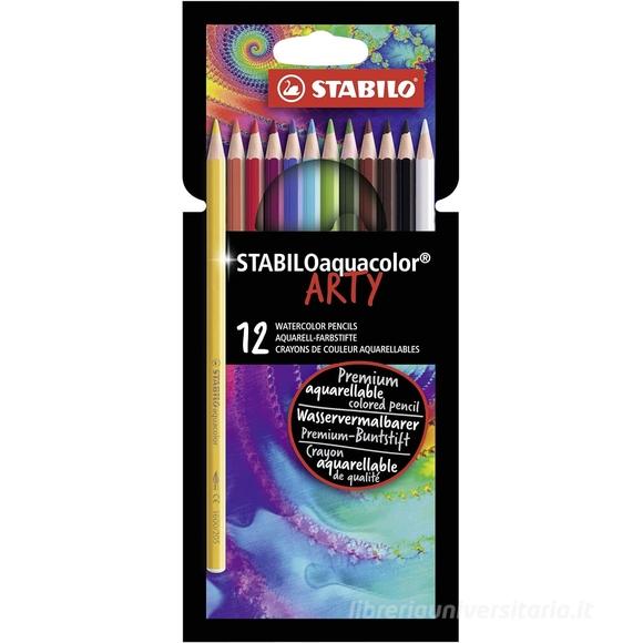 STABILO Aquacolor Arty – Astuccio da 12 Pastelli Acquerellabili