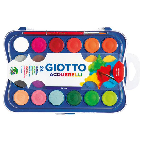 Pastiglie Acquerelli Giotto - 24 colori assortiti