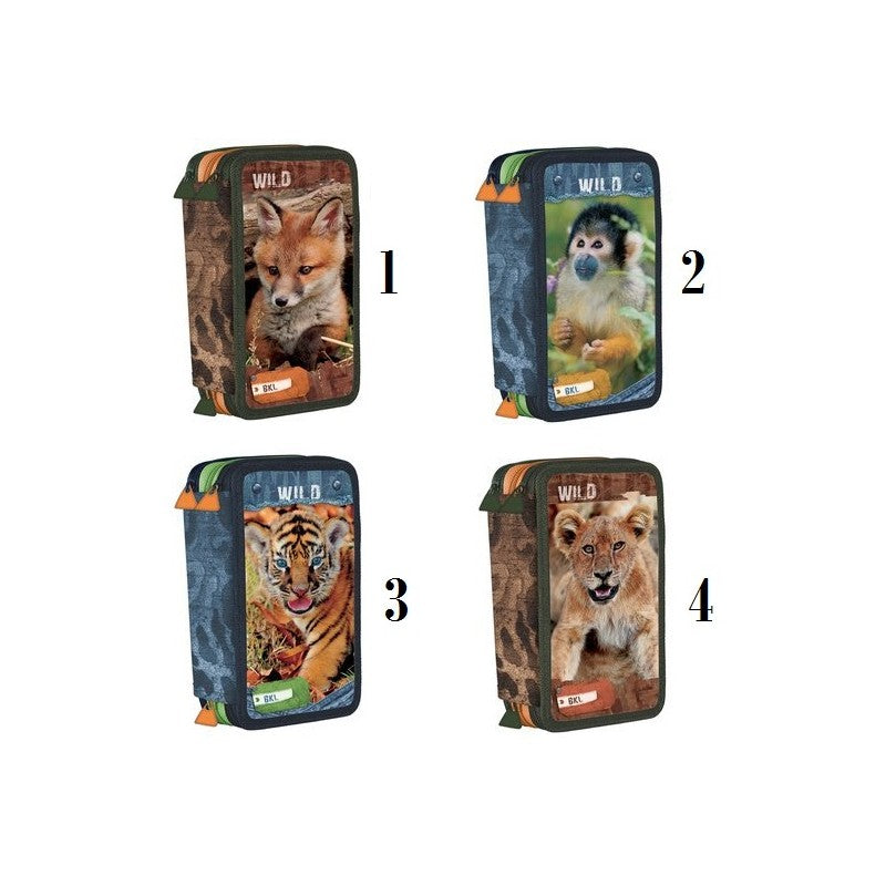 Astuccio Tre Zip Bkl Wild - Fantasie Assortite