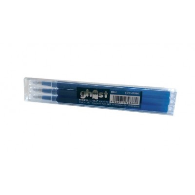 Confezione Da 3 Pezzi Ghost Refill Per Penna Gel Cancellabile, Punta 0,7 Mm - Blu