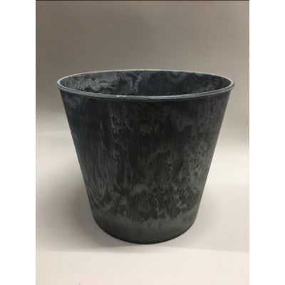 Vaso In Plastica Dura Grigio Effetto Marmo