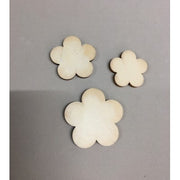 Set 3 Pz Sagome Fiori In Legno