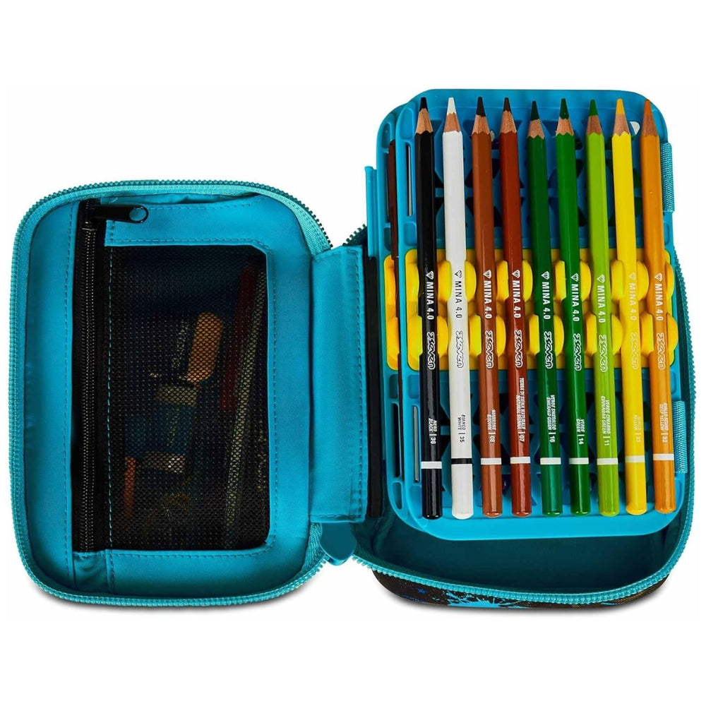 Astuccio Completo 1 Zip Sj Gang Speed Pad New - Game Led Boy - Azzurro/Rosso