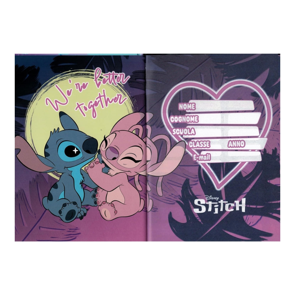 Diario Standard Giornaliero Lilo & Stitch, Non Datato, 10 Mesi - Seven