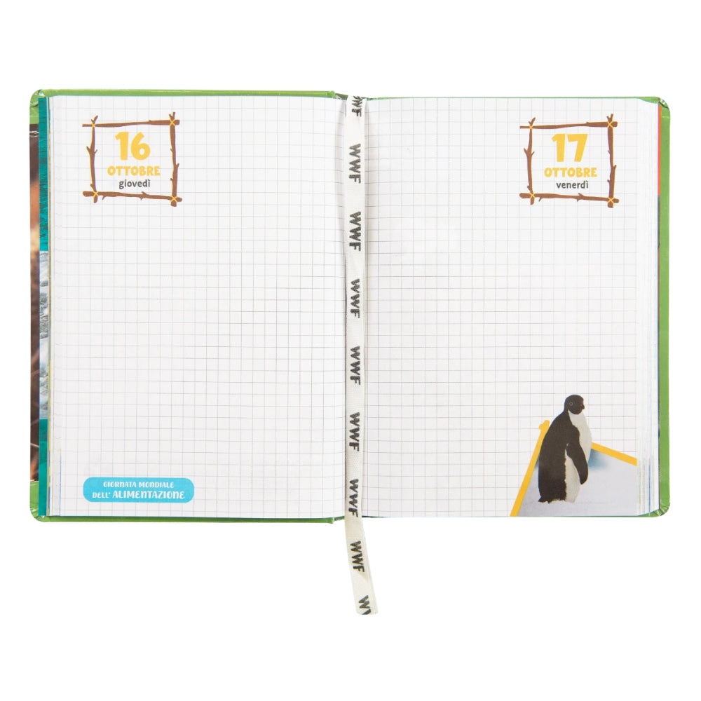 Diario Standard Giornaliero WWF Leone, Datato 2025-2026, 12 Mesi - Franco Cosimo Panini