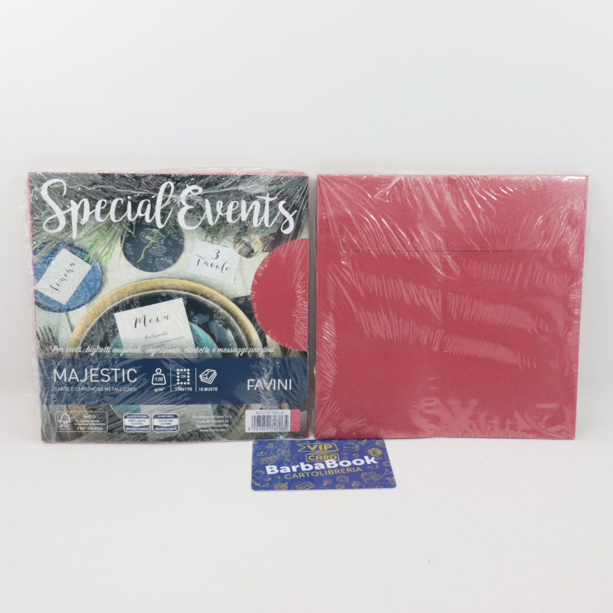Buste metallizzate Favini Special Events, 10 buste,  120 g/m², formato 17X17 cm