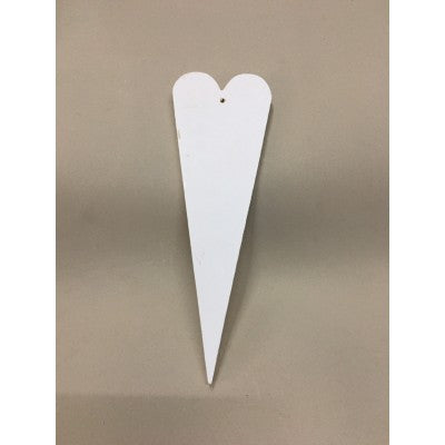 Cuore Allungato In Legno Bianco