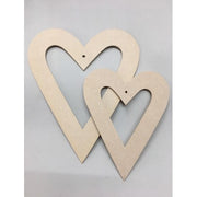 Set 2 Pz Cuori In Mdf