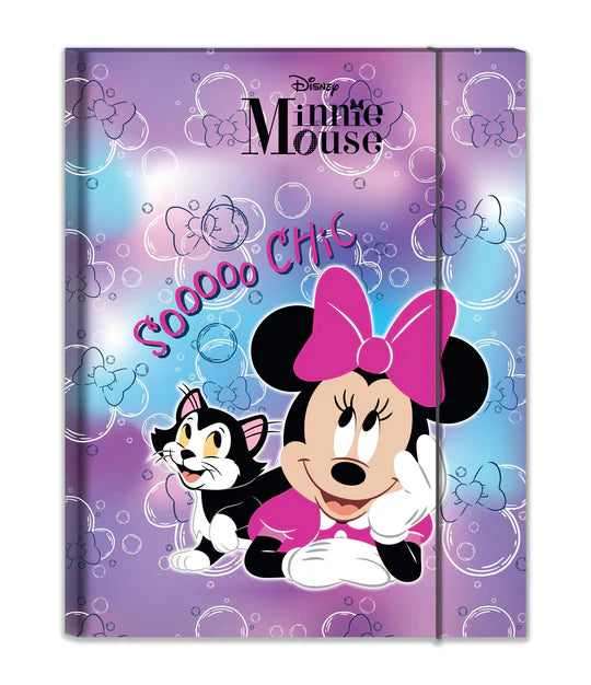 Cartella con Elastico con Dorso 1 cm Minnie - Fantasie Assortite