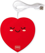 Legami - Scalda tazza, Warm it up, Tema Heart, Cavo USB, 10 x 10 cm, in vinile, ideale per tazze e bicchieri con fondo piatto