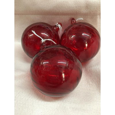 Set 3 Palline Vetro Rosso