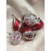 Set 6 Palline Con Decorazioni Assortite