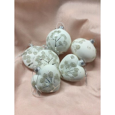 Set 6 Palline Bianco Opaco