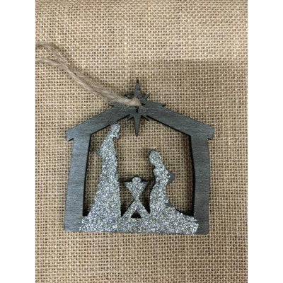 Sagoma Presepe Con Brillantini - Conf. 3 Pezzi