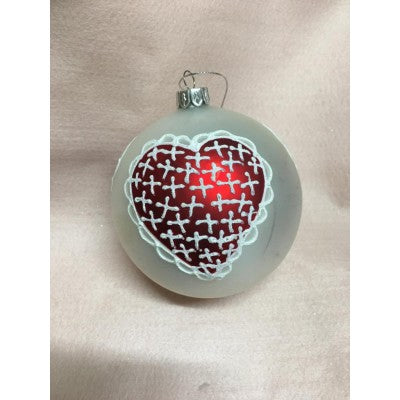 Palline Opache Con Decorazione A Cuore Assortite