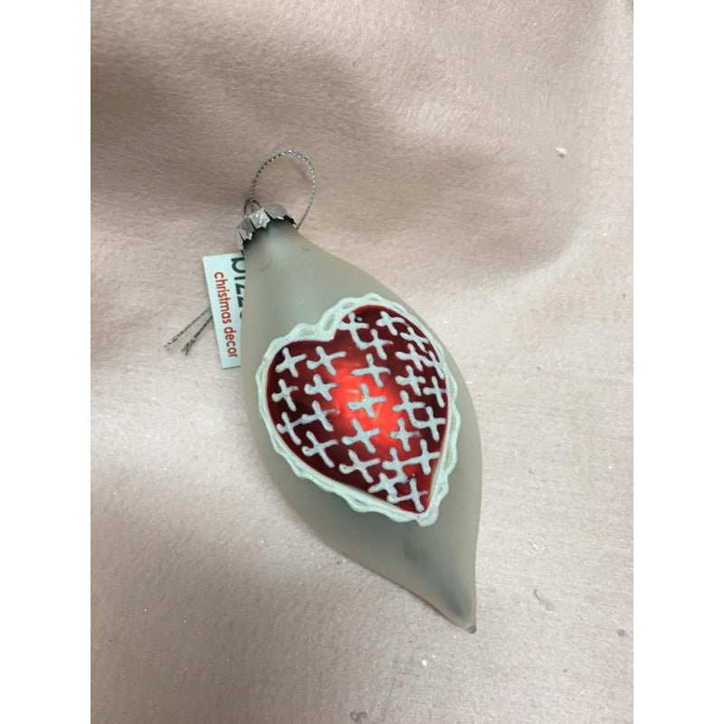 Palline Opache Con Decorazione A Cuore Assortite