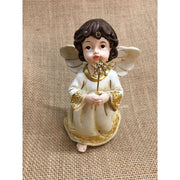 Angioletto In Ceramica Decorato A Mano