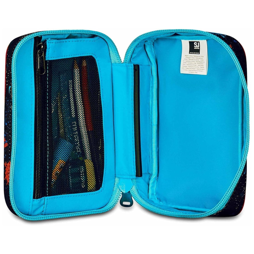 Astuccio Completo 1 Zip Sj Gang Speed Pad New - Game Led Boy - Azzurro/Rosso
