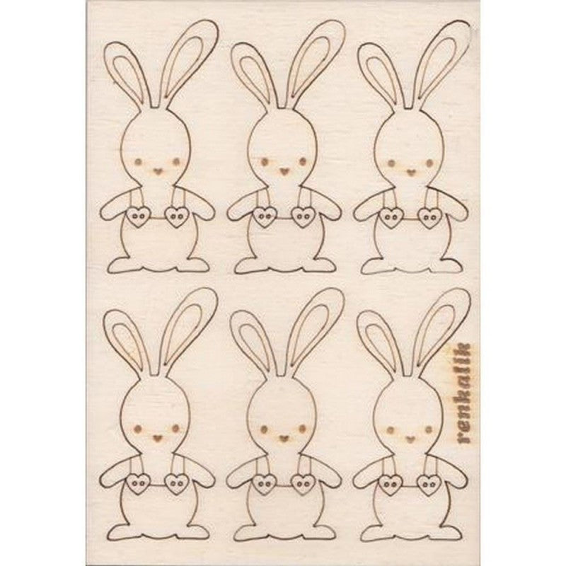 6 Sagome Coniglietto Alvin In Legno Renkalik