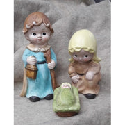 Natività In Ceramica Pastello Opaco