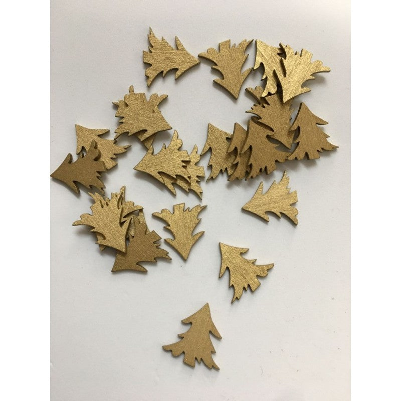 Set Abeti In Legno Per Decorazioni