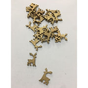 Set Di 24 Renne In Legno