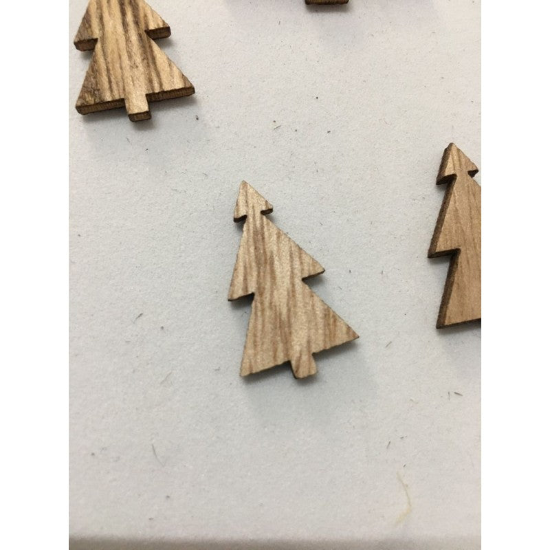 Set Abeti In Legno Per Decorazioni