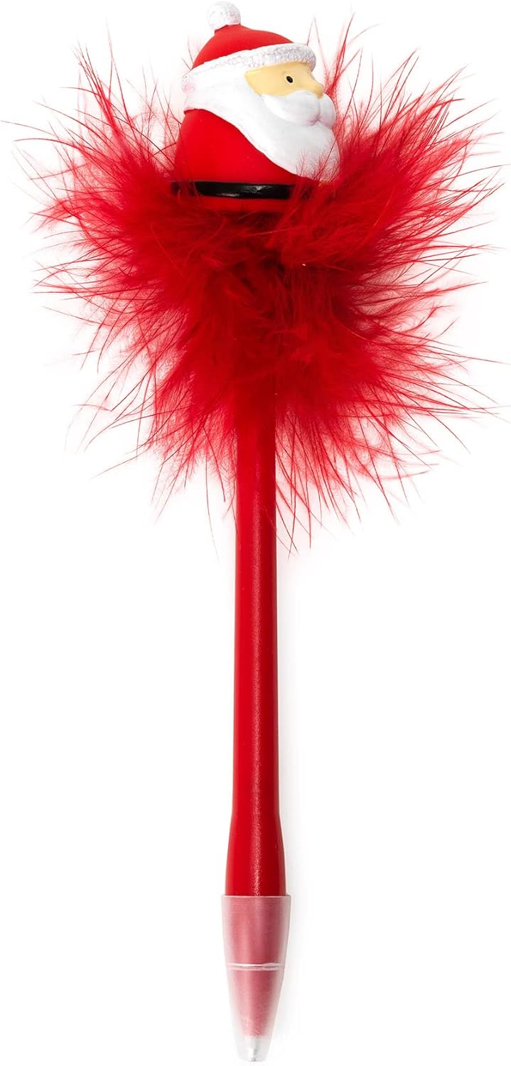 Legami - Penna a Sfera con Babbo Natale luminoso, Inchiostro Blu, Punta da 0,7 mm, 3,5x20 cm, per Bambini e Adulti, Tema Santa Claus