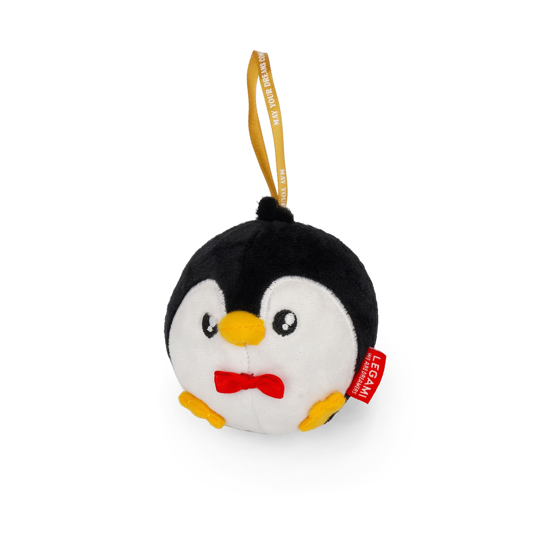 Legami - Decorazione Natalizia in Peluche Oh-Oh-Ornaments, Tema Penguin, Pallina di Natale, da Appendere all'Albero, in Poliestere, 9 x 10 x 4 cm