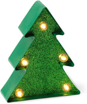 Legami - Mini Luce Decorativa, 8,3x10 cm, Tema Xmas Tree, Gancio Posteriore per Appenderla, Tasto ON/OFF, 3 Batterie LR44 Incluse, Solo per uso Interno