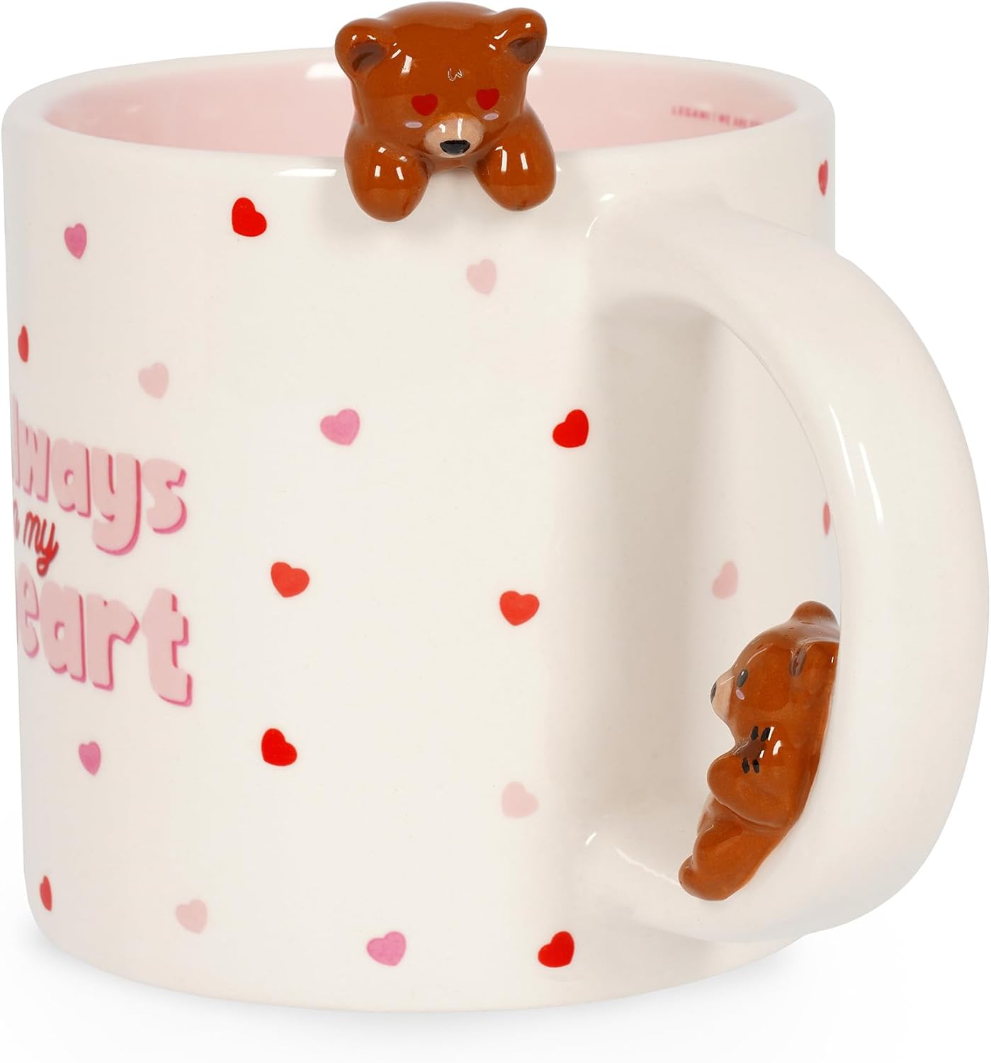 Legami - Tazza in Gres - Too Cute to Handle, Tema Teddy Bear, Utilizzabile in Lavastoviglie, Capacità 350 ml