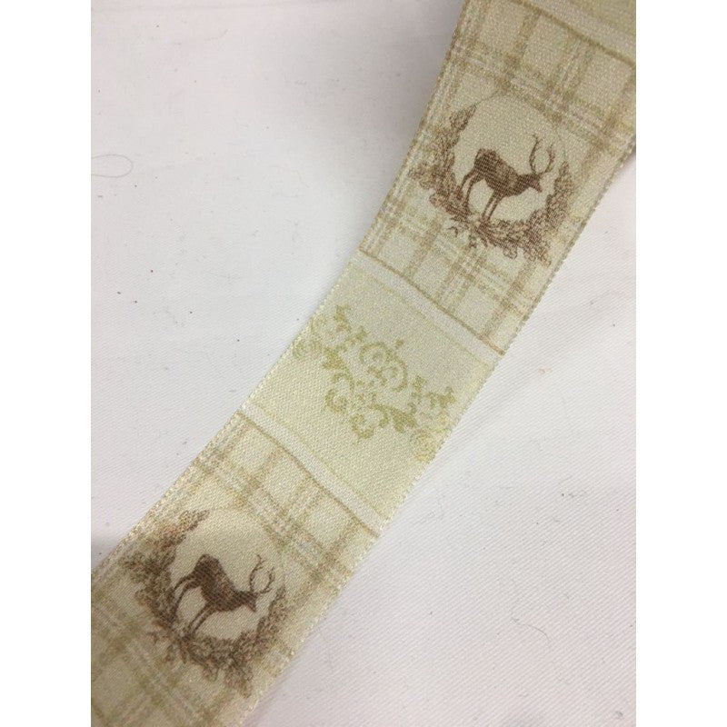 Nastro Decorato Con Cervi E Ghirigori