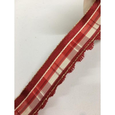 Nastro Tartan Con Merletto
