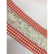 Nastro A Quadri Con Decoro Centrale