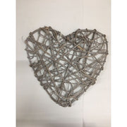 Cuore In Legno A Ragnatela 34cm