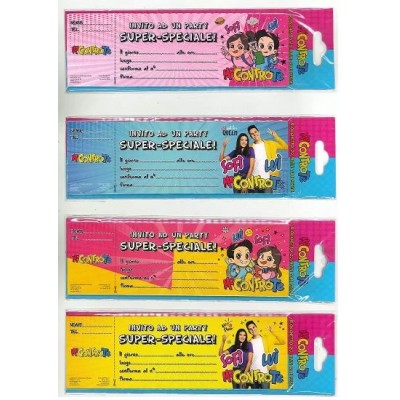 Blocchetto 20 Inviti Feste - Me Contro Te