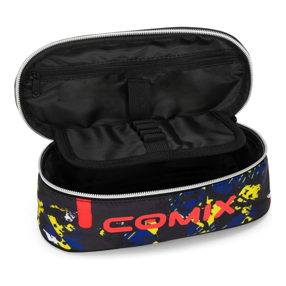 Astuccio Ovale Comix WBS Skull - Nero/Rosso