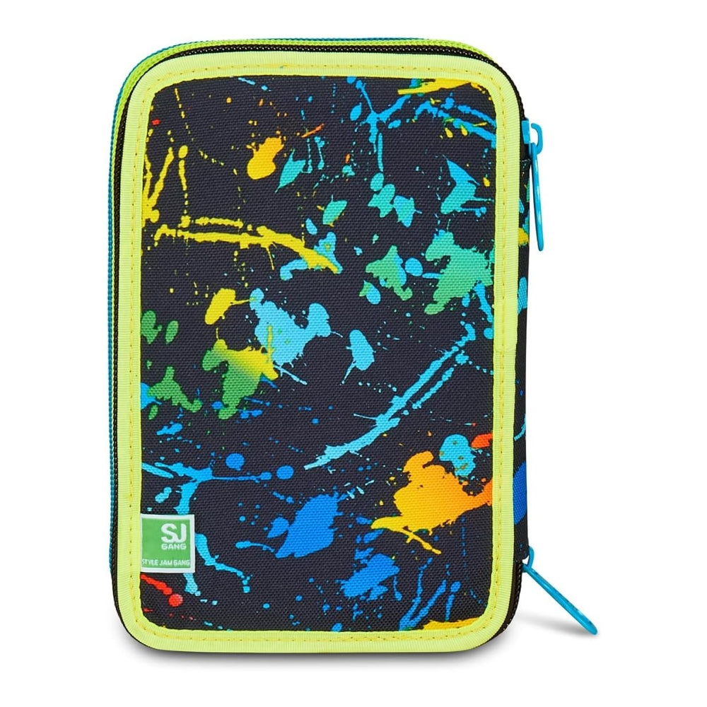 Astuccio Completo 3 Zip SJ Gang Led Look - Blu/Lime