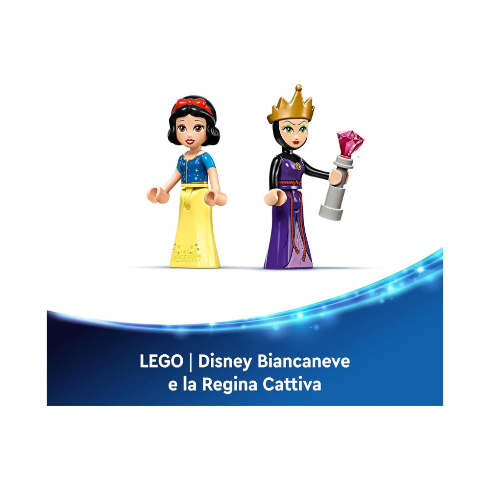 LEGO ǀ Disney Portagioie di Biancaneve - Giocattolo da Principesse con Coperchio, Braccialetto Indossabile e Mini Bamboline di Biancaneve e Regina Cattiva - Regalo per Bambine 6+ Fan del Film - 43276